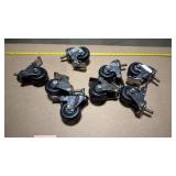 8 Threaded-Stem Locking Swivel Casters