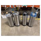 4 Stainless Ball Lock Corny Kegs