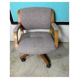 Vintage Bentwood Swivel Office Chair w/ Casters