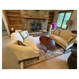 Pair Hickory Chair Camelback Loveseats