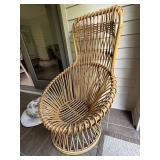 Vintage 1970s Rattan Peacock Chair