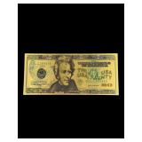 Collectible Twenty Dollar Gold Foiled Bill
