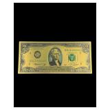 Collectible Two Dollar Gold Foiled Bill