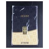 1/2 Gram Gold Bar - IGR Mint (Carded)
