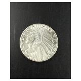 1/10 Troy OZ .999 Fine Silver Round Indian