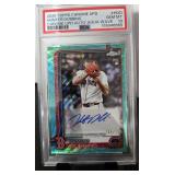 Hunter Dobbins #HDO-Chrome Aqua Wave Auto PSA 10
