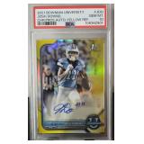 Josh Downs 21 BWMN U Auto Ylw Ref #jdo Auto PSA 10