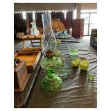 Uranium Glass Oil Lamp