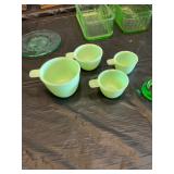 Uranium glass Measuring cups