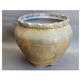 Raku Fired Studio Pottery Vase -Signed