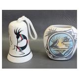 Modern SW Native Pottery Mini Vase & Bell