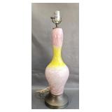 Murano Glass Table Lamp w/Metallic Swirls