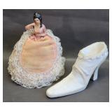 Pin Cushion Doll & Shoe -Sewing / Home Decor