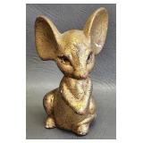 Vintage Gilded Plaster Mouse Figurine
