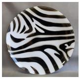 Glass Zebra Platter