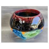 Blown Glass Art Bowl