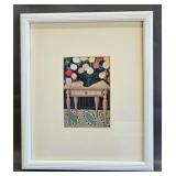 Small Framed Art Print -Table w/Flowers