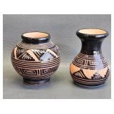 Signed Navajo Pottery Mini Pots (2)