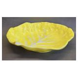 Yellow Cabbage Leaf Dish -Portugal Pottery