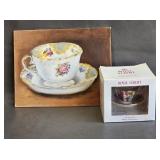 Royal Albert Tea Cup w/Saucer & 8x10 Painting