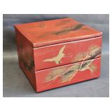 Lacquer Ware Stacking Boxes w/Lid -Vintage Japan