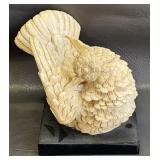 Cast Faux Marble Dove Sculpture -Vintage Italy.