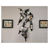 Prints & Grape Vine Wine Rack -Wine NOT Included