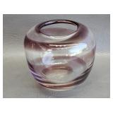 Blown Glass Vase w/Purple Swirl