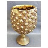 Vintage Gilded Pedestal Planter Vase