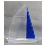 Classic Lucite Sail Boat Sculpture