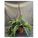Faux Fern in Hanging Basket