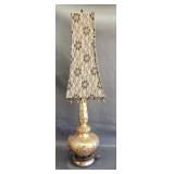 Slender Table Lamp w/Antiqued Metallic Finish
