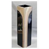 Large 18' MCM Italian Ceramic & Brass Vase