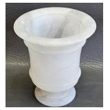 Carved Italian White Stone Mortar 4.5' tall