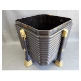 Brass & Lacquered Wood Storage Box -NO Lid