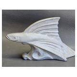Art Deco Aluminum Flying Fish Sculpture