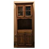 Narrow Hutch w/Beveled Glass Doors