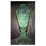 Antique Glass Whale Oil Lamp