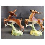 Vintage McCulloch Pottery Prancing Deer Figurines