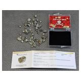 Pyrite Mineral Samples in Small Case