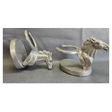 Cast Aluminum Horse Head Wine Bottle Holders