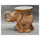 Frankoma Elephant Coffee Cup -Vintage Pottery