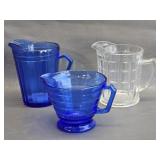 Vintage Glass Cream Pitchers -Hazel Atlas, etc