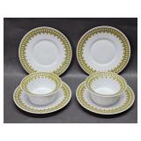 Porcelain Dessert Ramekins (2) w/Saucers (4)