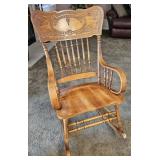 Wood Rocking Chair -see pics for damaged leg