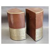 MCM Greek Key Pattern Book Ends