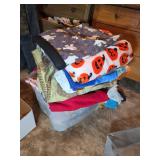 Lot of Assorted Blankets and Throws in Clear Plast