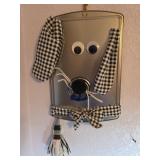 Handcrafted Metal Baking Sheet Dog Face Wall Decor