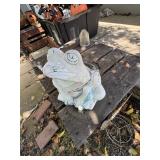 Weathered Frog Garden Planter or Statue with Peeli