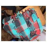 Multi-Color Plaid Fringed